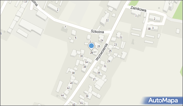 Krowiarki, Wyzwolenia, 28, mapa Krowiarki