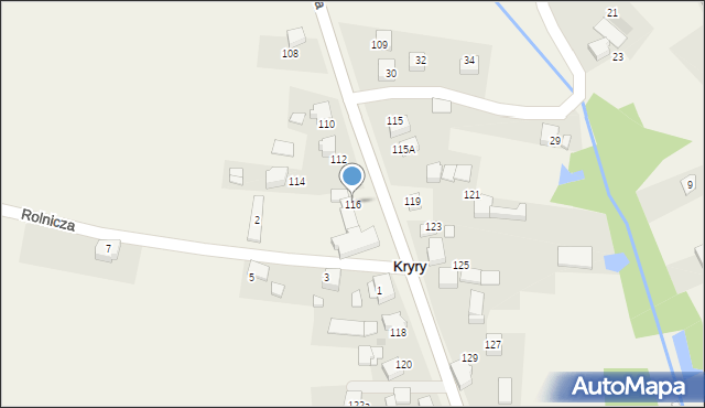 Kryry, Wyzwolenia, 116, mapa Kryry