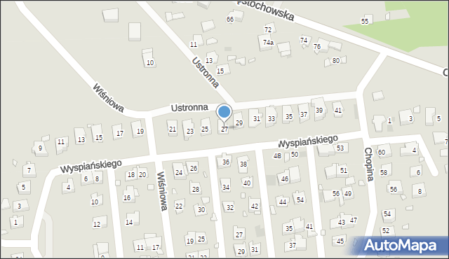 Krzepice, Wyspiańskiego Stanisława, 27, mapa Krzepice