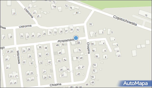 Krzepice, Wyspiańskiego Stanisława, 60, mapa Krzepice