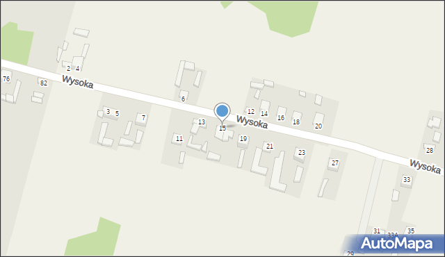 Kuczów, Wysoka, 15, mapa Kuczów