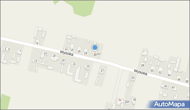 Kuczów, Wysoka, 20, mapa Kuczów