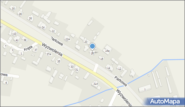 Kuźnica Czarnkowska, Wyzwolenia, 18, mapa Kuźnica Czarnkowska