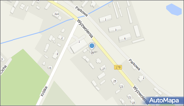 Kuźnica Czarnkowska, Wyzwolenia, 29, mapa Kuźnica Czarnkowska