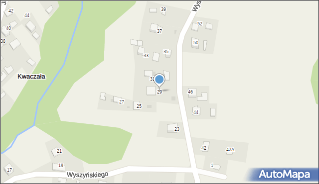 Kwaczała, Wyszyńskiego Stefana, ks. prym. kard., 29, mapa Kwaczała