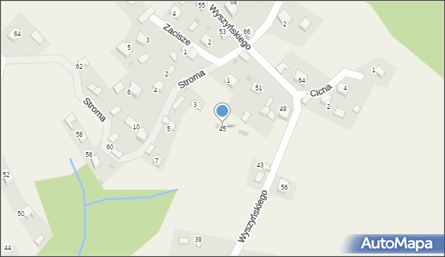 Kwaczała, Wyszyńskiego Stefana, ks. prym. kard., 45, mapa Kwaczała