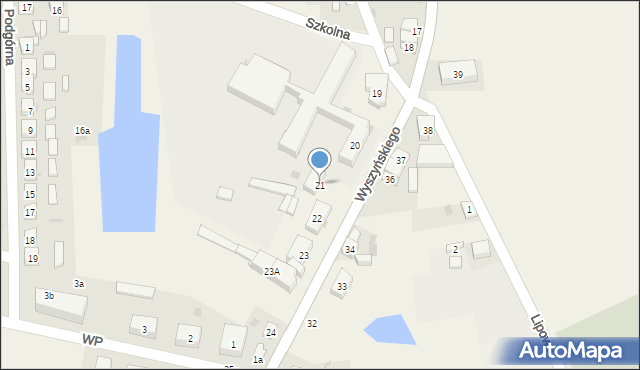 Kwilcz, Wyszyńskiego Stefana, ks. kard., 21, mapa Kwilcz