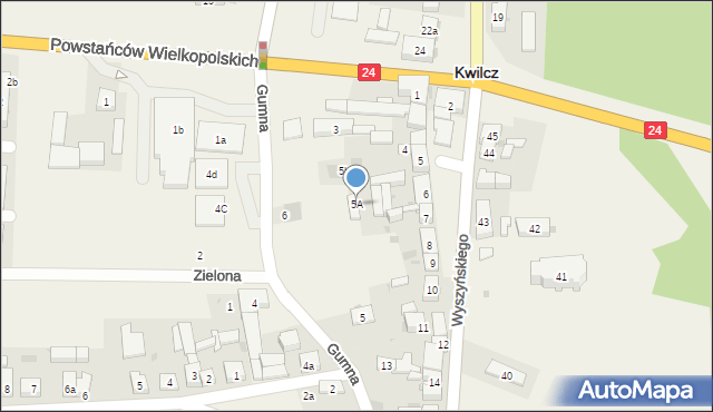 Kwilcz, Wyszyńskiego Stefana, ks. kard., 5A, mapa Kwilcz