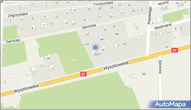 Łacha, Wyszkowska, 13, mapa Łacha