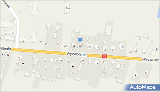 Ładzice, Wyzwolenia, 22, mapa Ładzice