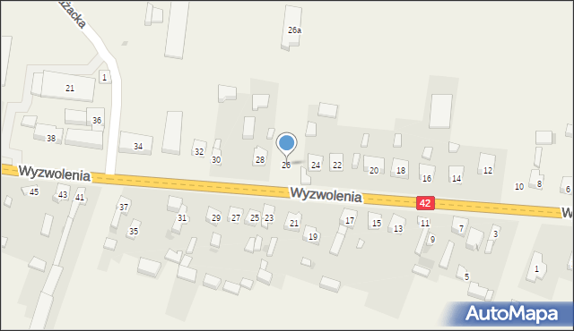 Ładzice, Wyzwolenia, 26, mapa Ładzice