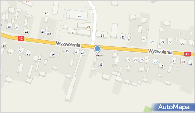 Ładzice, Wyzwolenia, 37, mapa Ładzice