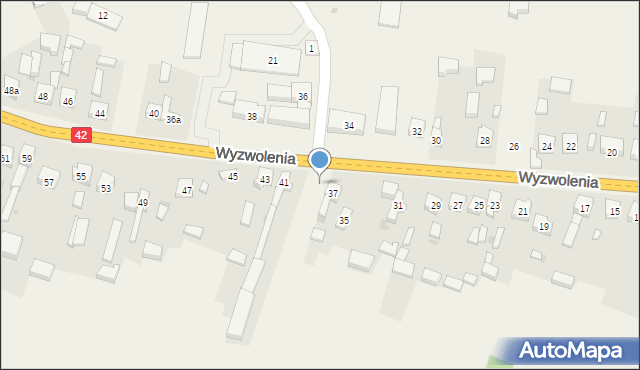 Ładzice, Wyzwolenia, 39, mapa Ładzice