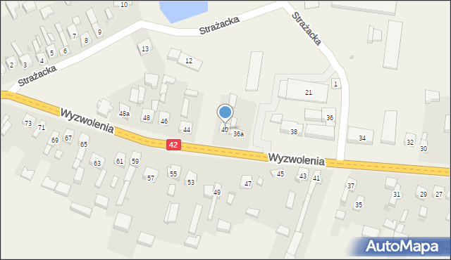 Ładzice, Wyzwolenia, 40, mapa Ładzice