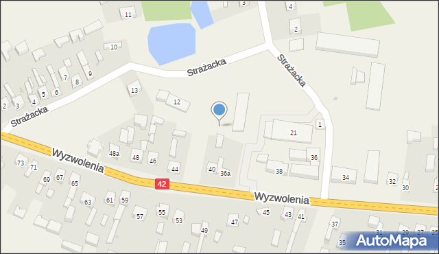 Ładzice, Wyzwolenia, 42, mapa Ładzice