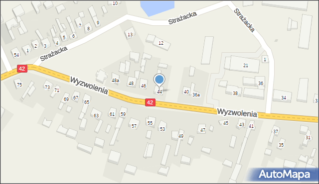 Ładzice, Wyzwolenia, 44, mapa Ładzice