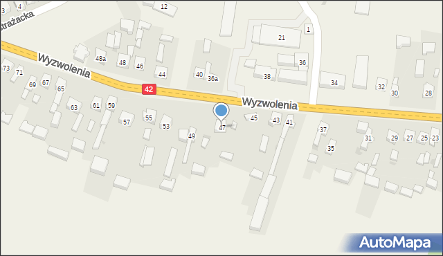 Ładzice, Wyzwolenia, 47, mapa Ładzice