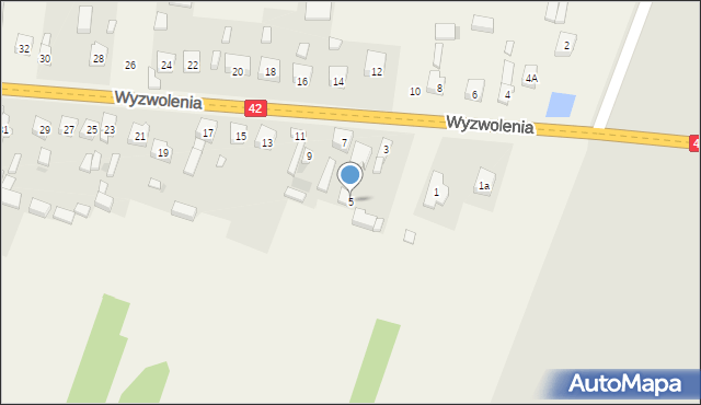 Ładzice, Wyzwolenia, 5, mapa Ładzice