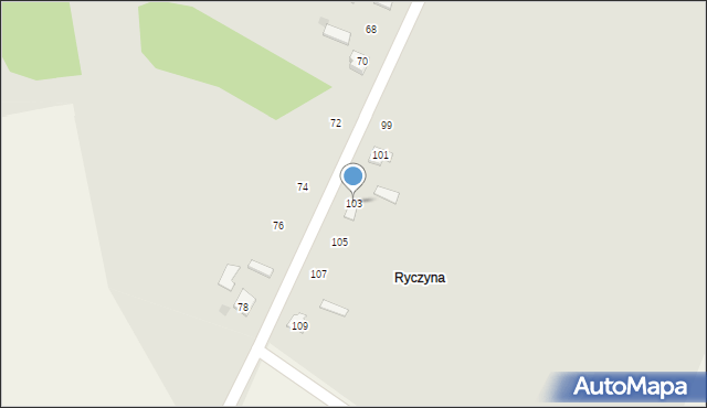 Łaszczów, Wyszyńskiego Stefana, ks. kard., 103, mapa Łaszczów