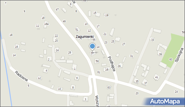 Łaszczów, Wyszyńskiego Stefana, ks. kard., 57, mapa Łaszczów