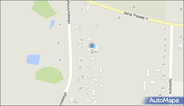 Łaszczów, Wyszyńskiego Stefana, ks. kard., 9, mapa Łaszczów