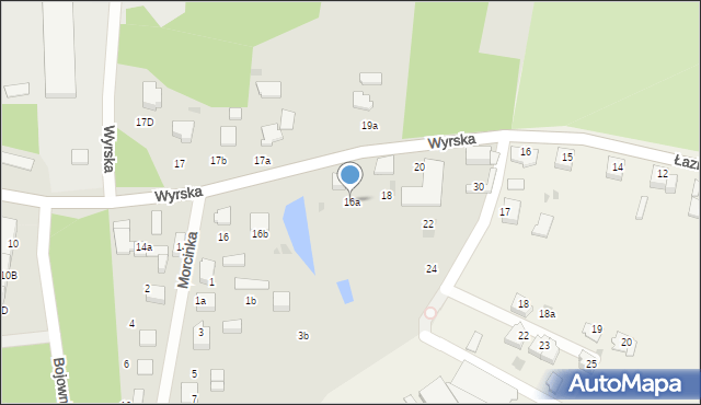 Łaziska Górne, Wyrska, 16a, mapa Łaziska Górne