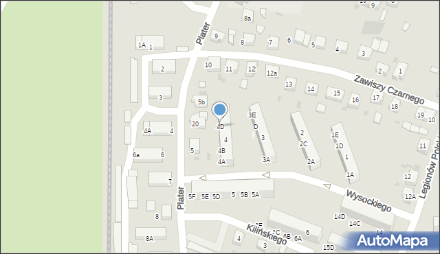 Lębork, Wysockiego Piotra, 4D, mapa Lębork