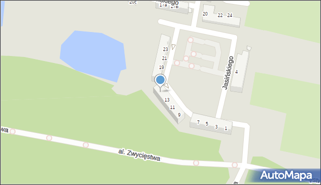 Legnica, Wybickiego Józefa, gen., 15, mapa Legnicy