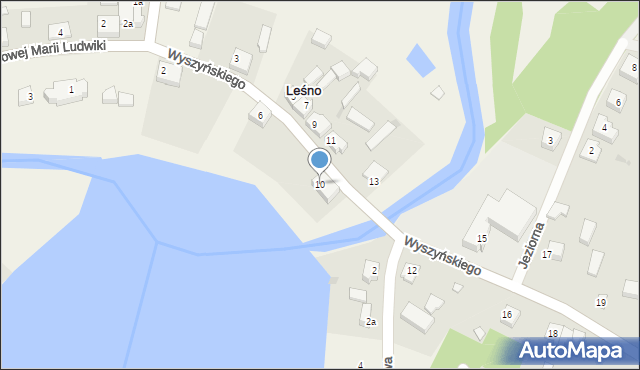 Leśno, Wyszyńskiego Stefana, ks. kard., 10, mapa Leśno