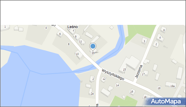 Leśno, Wyszyńskiego Stefana, ks. kard., 13, mapa Leśno