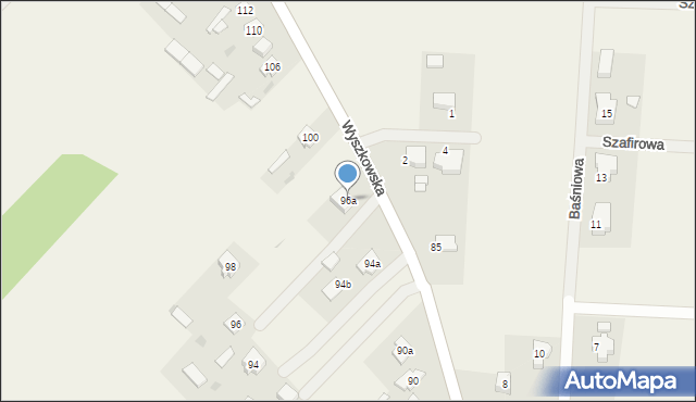 Leszczydół-Nowiny, Wyszkowska, 96a, mapa Leszczydół-Nowiny