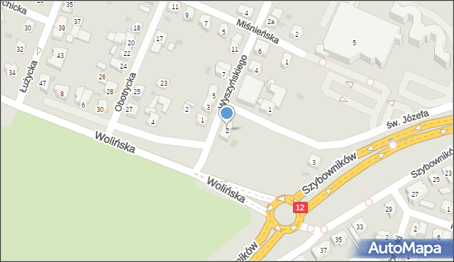 Leszno, Wyszyńskiego Stefana, ks. kard., 2, mapa Leszno