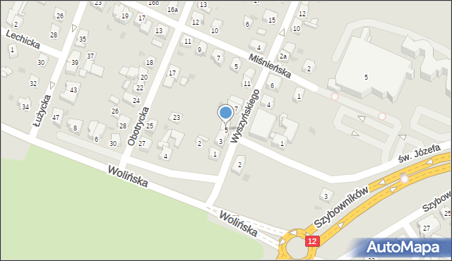 Leszno, Wyszyńskiego Stefana, ks. kard., 5, mapa Leszno