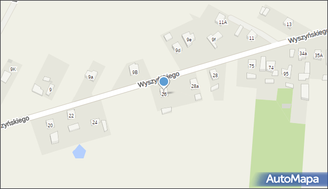 Licheń Stary, Wyszyńskiego Stefana, ks. kard., 26, mapa Licheń Stary