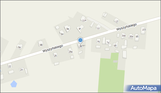 Licheń Stary, Wyszyńskiego Stefana, ks. kard., 28, mapa Licheń Stary