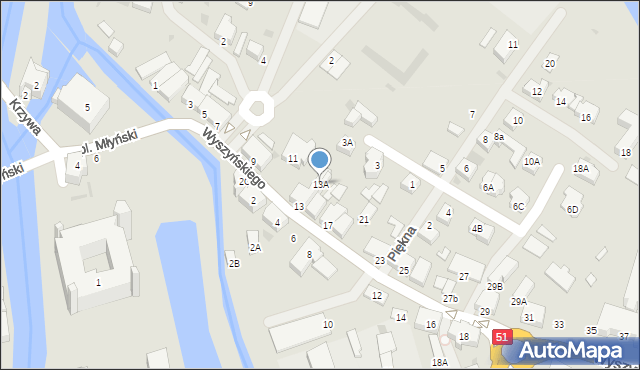Lidzbark Warmiński, Wyszyńskiego Stefana, ks. kard., 13A, mapa Lidzbark Warmiński