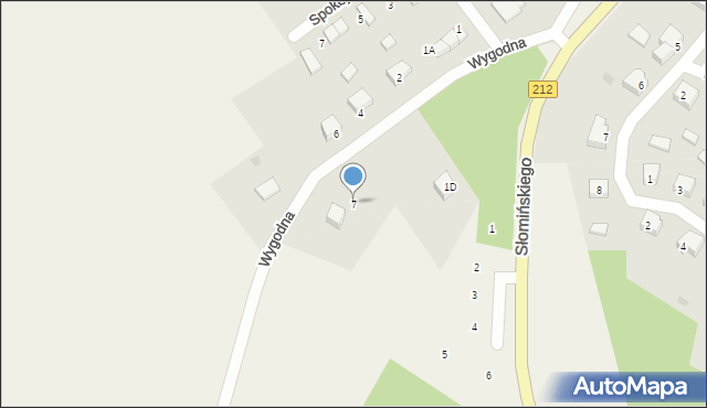 Lipnica, Wygodna, 7, mapa Lipnica