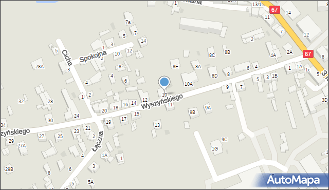 Lipno, Wyszyńskiego Stefana, ks. kard., 10, mapa Lipno