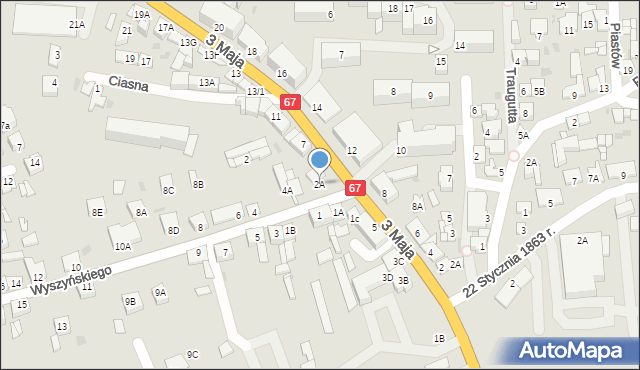 Lipno, Wyszyńskiego Stefana, ks. kard., 2A, mapa Lipno