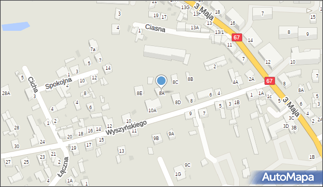 Lipno, Wyszyńskiego Stefana, ks. kard., 8A, mapa Lipno