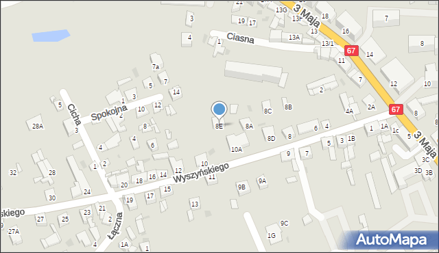 Lipno, Wyszyńskiego Stefana, ks. kard., 8E, mapa Lipno