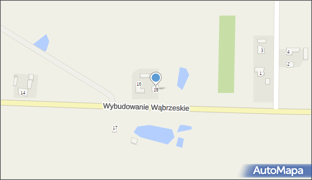 Lisewo, Wybudowanie Wąbrzeskie, 18, mapa Lisewo