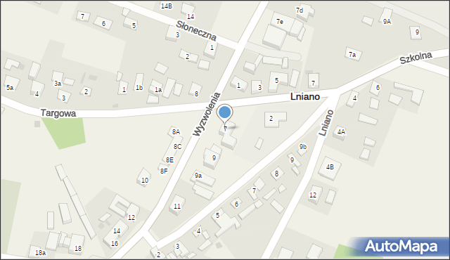 Lniano, Wyzwolenia, 7, mapa Lniano