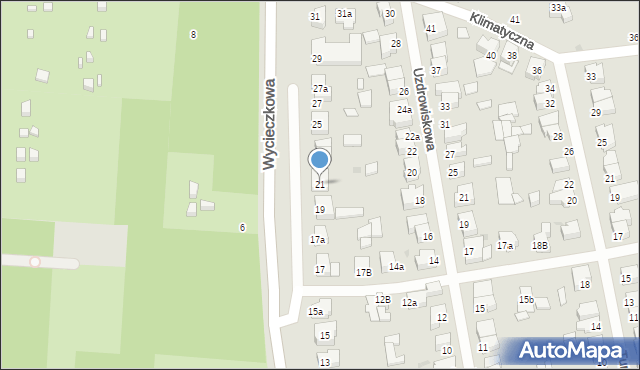 Łódź, Wycieczkowa, 21, mapa Łodzi