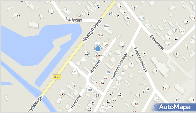 Lubaczów, Wyszyńskiego Stefana, ks. kard., 103, mapa Lubaczów