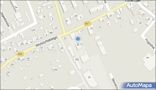 Lubaczów, Wyszyńskiego Stefana, ks. kard., 31, mapa Lubaczów