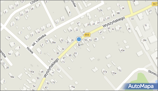 Lubaczów, Wyszyńskiego Stefana, ks. kard., 59, mapa Lubaczów