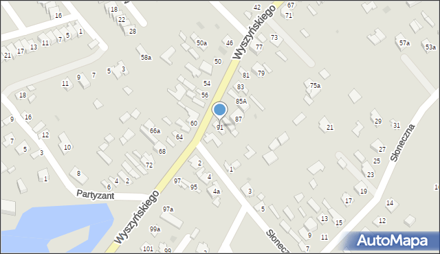 Lubaczów, Wyszyńskiego Stefana, ks. kard., 91, mapa Lubaczów
