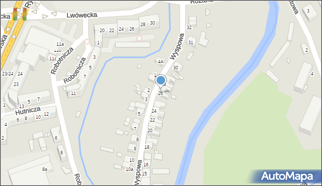 Lubań, Wyspowa, 26, mapa Lubań