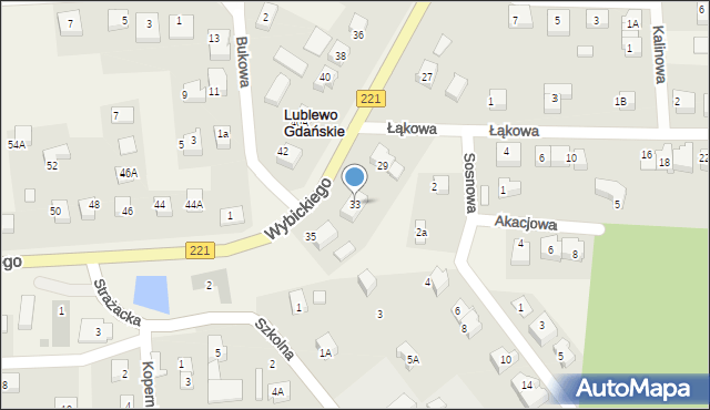 Lublewo Gdańskie, Wybickiego Józefa, gen., 33, mapa Lublewo Gdańskie